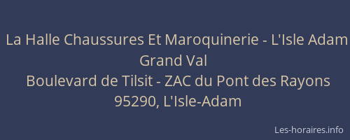 La Halle Chaussures Et Maroquinerie - L'Isle Adam Grand Val