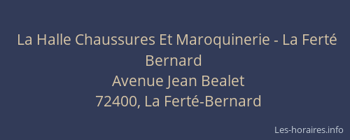 La Halle Chaussures Et Maroquinerie - La Ferté Bernard