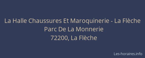 La Halle Chaussures Et Maroquinerie - La Flèche