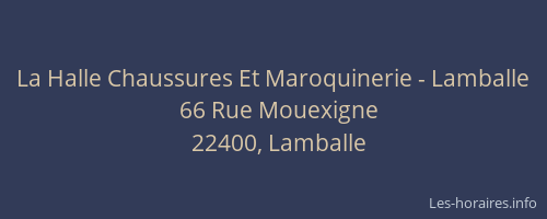 La Halle Chaussures Et Maroquinerie - Lamballe