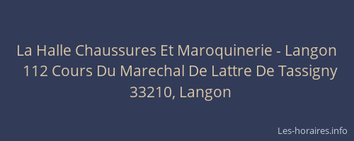 La Halle Chaussures Et Maroquinerie - Langon