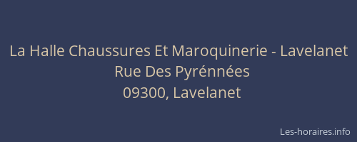 La Halle Chaussures Et Maroquinerie - Lavelanet