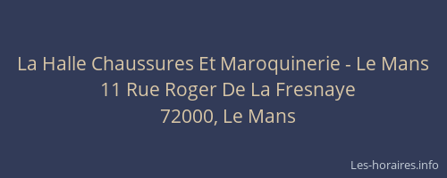 La Halle Chaussures Et Maroquinerie - Le Mans