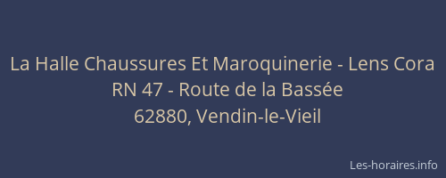 La Halle Chaussures Et Maroquinerie - Lens Cora