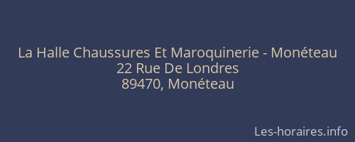 La Halle Chaussures Et Maroquinerie - Monéteau