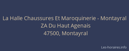 La Halle Chaussures Et Maroquinerie - Montayral