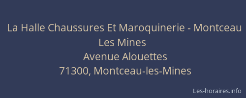 La Halle Chaussures Et Maroquinerie - Montceau Les Mines