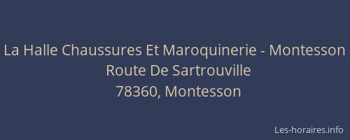 La Halle Chaussures Et Maroquinerie - Montesson