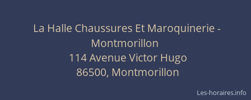 La Halle Chaussures Et Maroquinerie - Montmorillon