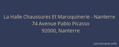 La Halle Chaussures Et Maroquinerie - Nanterre