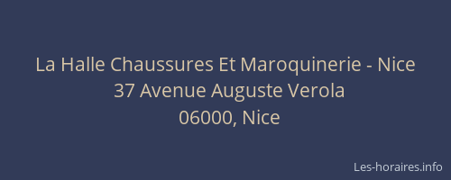 La Halle Chaussures Et Maroquinerie - Nice