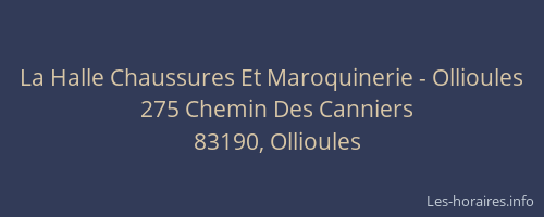 La Halle Chaussures Et Maroquinerie - Ollioules