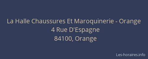 La Halle Chaussures Et Maroquinerie - Orange