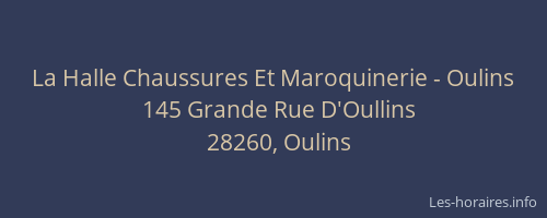 La Halle Chaussures Et Maroquinerie - Oulins
