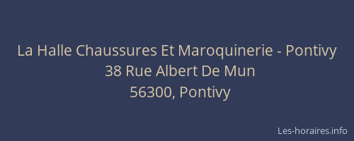 La Halle Chaussures Et Maroquinerie - Pontivy