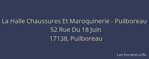 La Halle Chaussures Et Maroquinerie - Puilboreau
