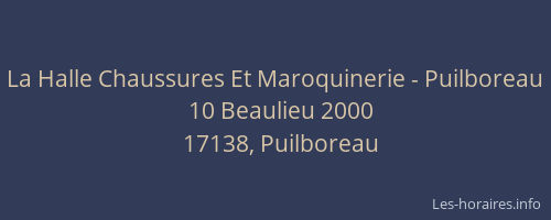 La Halle Chaussures Et Maroquinerie - Puilboreau