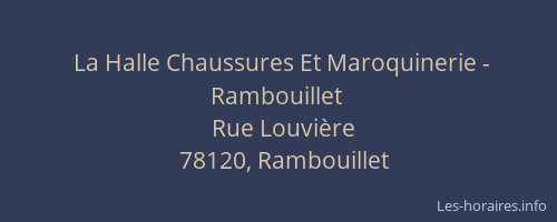 La Halle Chaussures Et Maroquinerie - Rambouillet