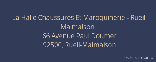 La Halle Chaussures Et Maroquinerie - Rueil Malmaison