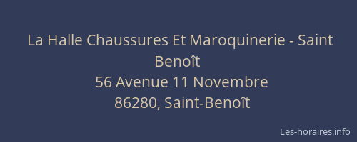 La Halle Chaussures Et Maroquinerie - Saint Beno&icirc;t