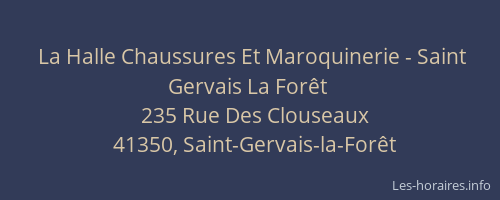 La Halle Chaussures Et Maroquinerie - Saint Gervais La Forêt