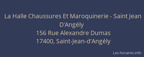 La Halle Chaussures Et Maroquinerie - Saint Jean D'Angély