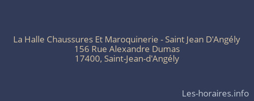 La Halle Chaussures Et Maroquinerie - Saint Jean D'Angély