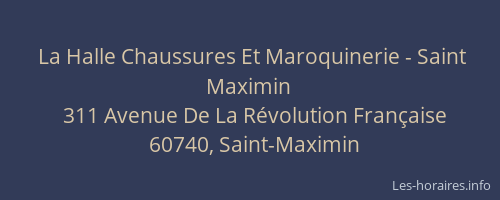 La Halle Chaussures Et Maroquinerie - Saint Maximin