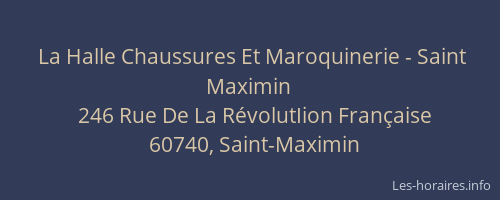 La Halle Chaussures Et Maroquinerie - Saint Maximin