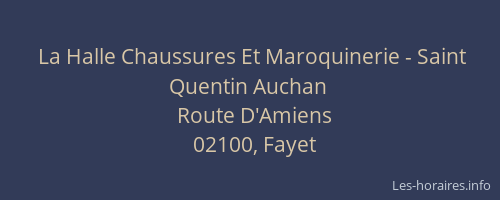 La Halle Chaussures Et Maroquinerie - Saint Quentin Auchan