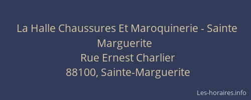 La Halle Chaussures Et Maroquinerie - Sainte Marguerite