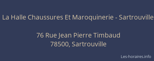La Halle Chaussures Et Maroquinerie - Sartrouville