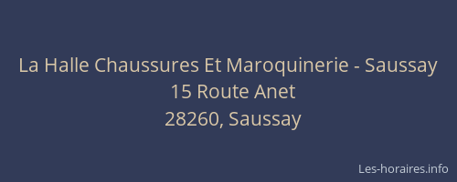 La Halle Chaussures Et Maroquinerie - Saussay