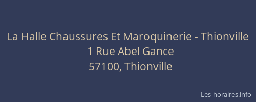 La Halle Chaussures Et Maroquinerie - Thionville