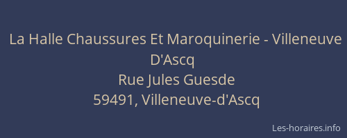La Halle Chaussures Et Maroquinerie - Villeneuve D'Ascq