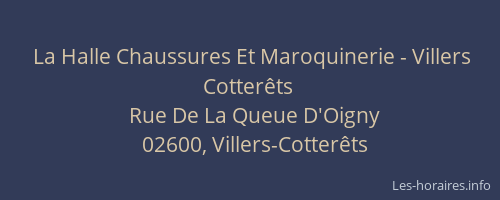 La Halle Chaussures Et Maroquinerie - Villers Cotterêts