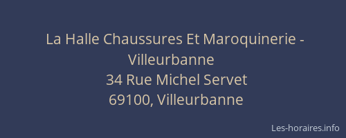La Halle Chaussures Et Maroquinerie - Villeurbanne