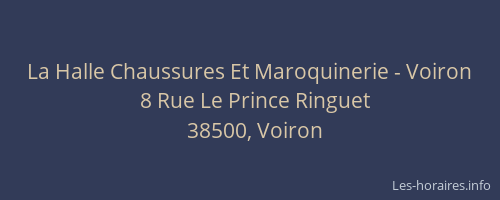 La Halle Chaussures Et Maroquinerie - Voiron