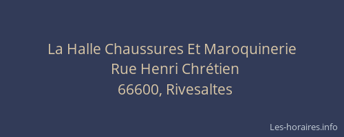 La Halle Chaussures Et Maroquinerie
