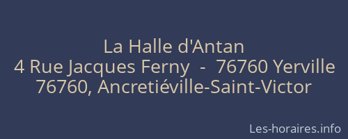 La Halle d'Antan