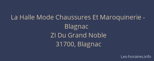 La Halle Mode Chaussures Et Maroquinerie - Blagnac