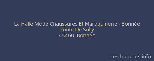 La Halle Mode Chaussures Et Maroquinerie - Bonnée