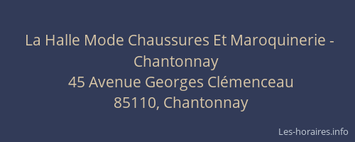 La Halle Mode Chaussures Et Maroquinerie - Chantonnay
