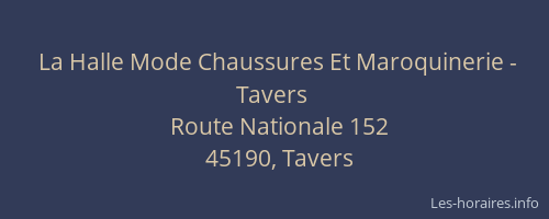 La Halle Mode Chaussures Et Maroquinerie - Tavers
