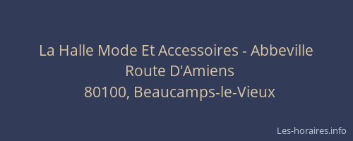 La Halle Mode Et Accessoires - Abbeville
