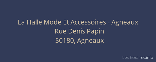 La Halle Mode Et Accessoires - Agneaux