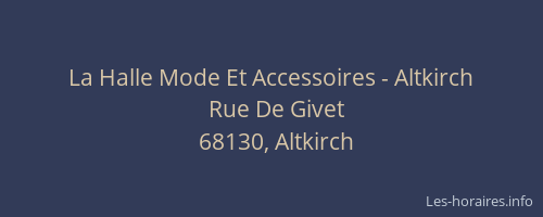 La Halle Mode Et Accessoires - Altkirch