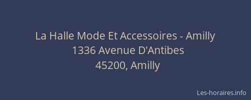 La Halle Mode Et Accessoires - Amilly
