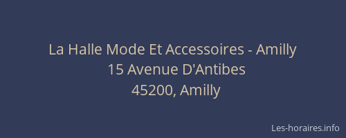 La Halle Mode Et Accessoires - Amilly