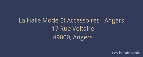 La Halle Mode Et Accessoires - Angers